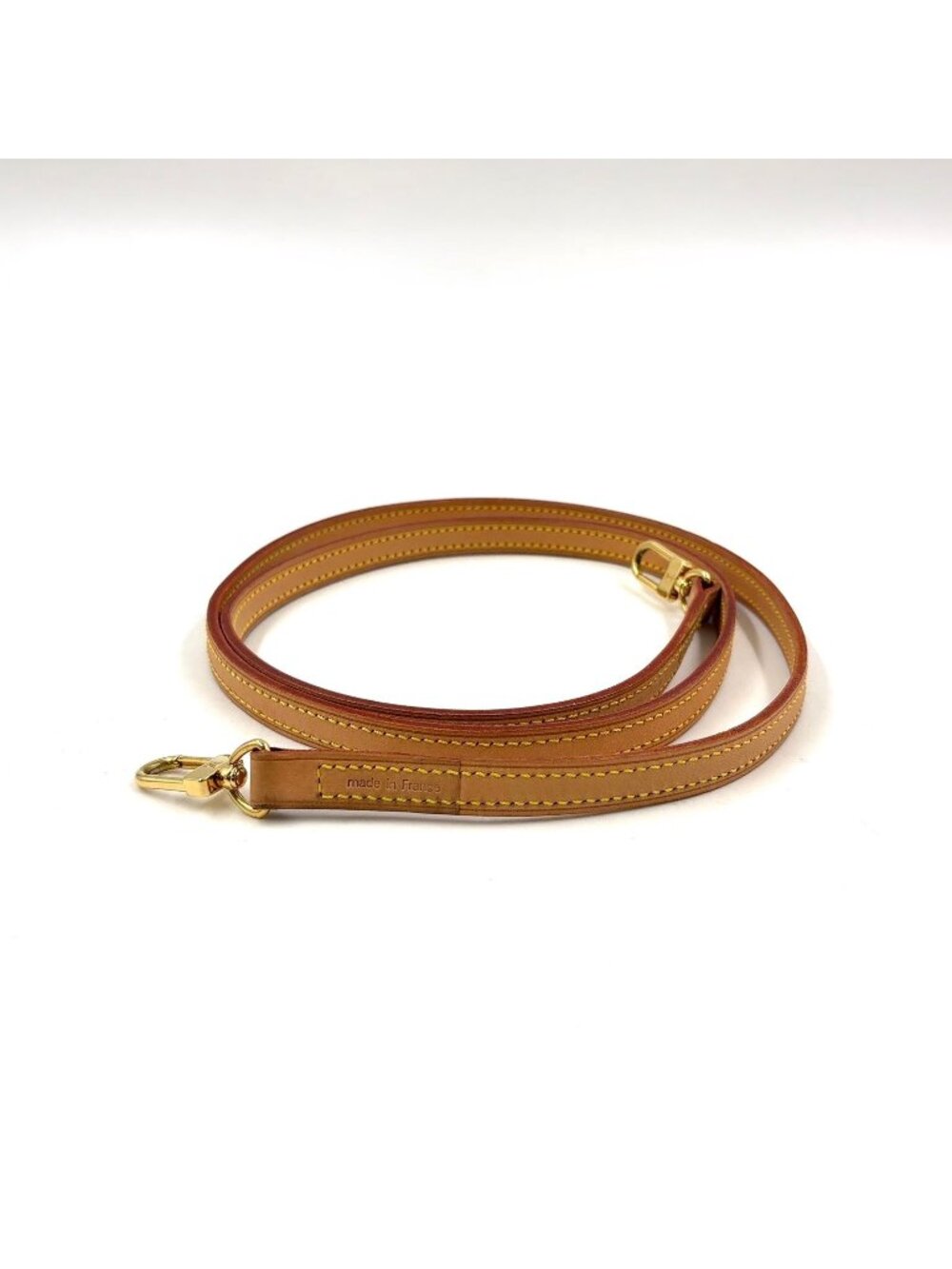 Louis Vuitton Leather Light Brown Shoulder Strap Gold for Bag